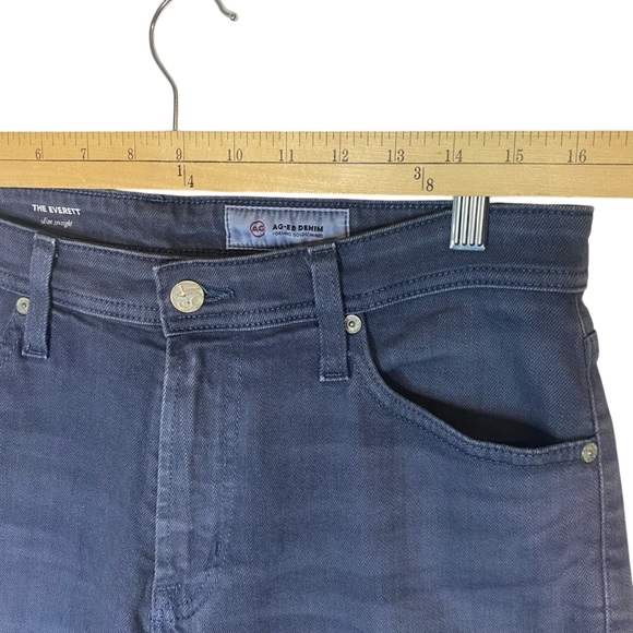 AG Everett Slim Straight Denim Jeans Blue Gray 32 x 32 Five Pocket Stretch Pants - Picture 9 of 11